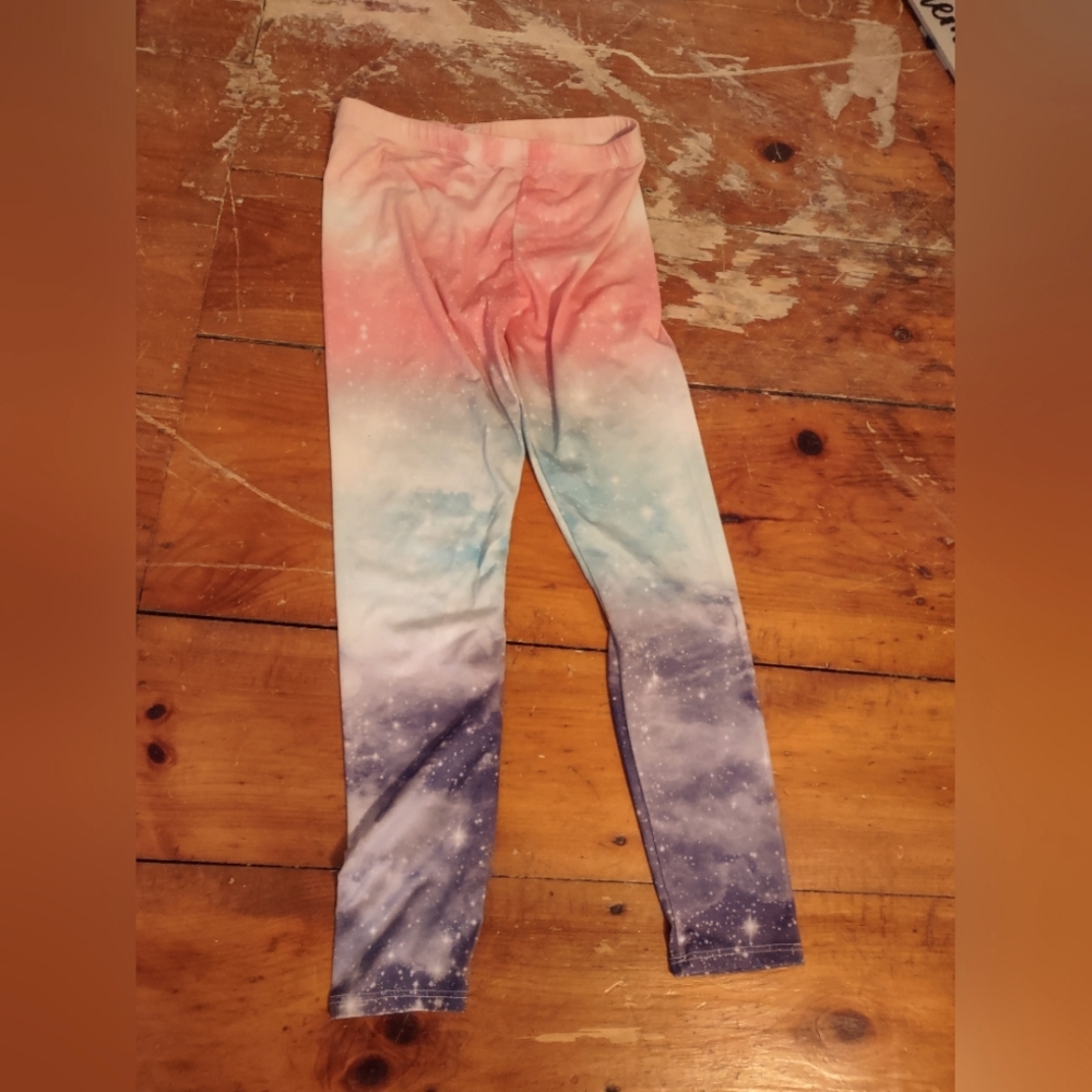 Ambiance Rainbow Pastel Space Tights sm women's or large girls leggings